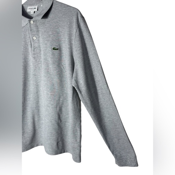 Lacoste Men's Classic Fit Long Sleeve XL.12.12 Polo Gray Chine - Picture 9 of 13